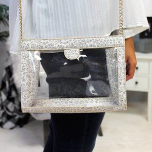 Animal Print Clear Stadium Bag